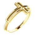 thumbnail image 1 of 14K Yellow Cross Ring in 14k Yellow Gold, 1 of 7