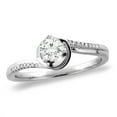thumbnail image 1 of 14K Yellow Gold 0.31 cttw Genuine Diamond Bypass Engagement Ring, size 8, 1 of 1
