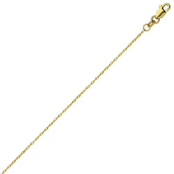 14K Yellow Gold 0.85 Light Rope Chain in 16 inch, 18 inch, & 20 inch