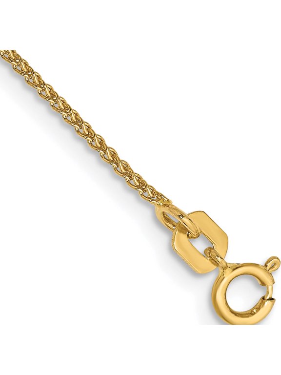 14K Yellow Gold 7 inch 1.05mm Spiga with Spring Ring Clasp Bracelet