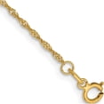 thumbnail image 1 of 14K Yellow Gold 1.10mm Singapore Chain Anklet (10 X 1.1) Made In South Africa pen9-10, 1 of 4