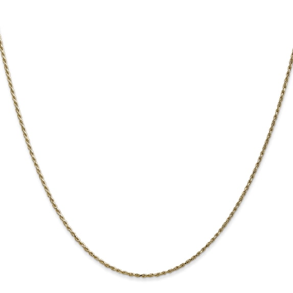 14k Yellow Gold 1.15mm Machine-made Rope Chain