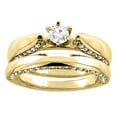 thumbnail image 1 of 14K Yellow Gold 1.18 cttw. Round Diamond 2-piece Bridal Ring Set, size 6, 1 of 2
