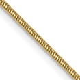 thumbnail image 1 of 14K Yellow Gold 1.1mm Round Snake Chain (20 X 1.1) Made In Peru sna100-20, 1 of 5