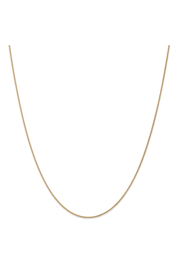 14K Yellow Gold 1.1mm Solid Polished Spiga Chain 20 Inch