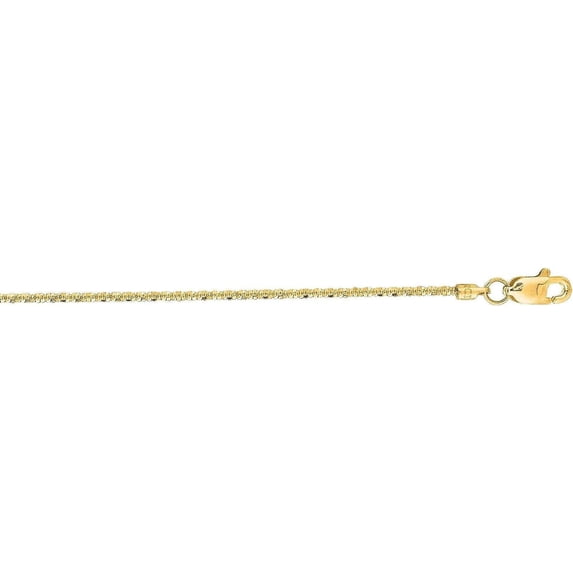 14K Yellow Gold 1.1mm Sparkle Chain with Lobster Lock