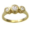 thumbnail image 1 of 14K Yellow Gold 1/2 cttw. Three-Stone Diamond Ring by Hollywood Hills Jewelers, 1 of 4