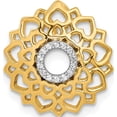 thumbnail image 1 of 14K Yellow Gold 1/20Ct. Diamond Sahasrara/Crown Chakra Chain Slide Made In India pm4095-005-ya, 1 of 5