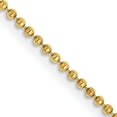 thumbnail image 1 of 14K Yellow Gold 1.2mm D/C Beaded Pendant Chain (18 X 1.2) Made In South Africa pen247-18, 1 of 5