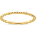 thumbnail image 1 of 14K Yellow Gold 1.2mm Twisted Wire Pattern Stackable Band (Size 10) Made In United States stk22-120y-10, 1 of 6