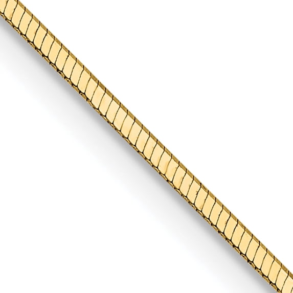 14K Yellow Gold 1.4mm Octagonal Snake Chain (20 X 1.4) Made In Peru osa150-20