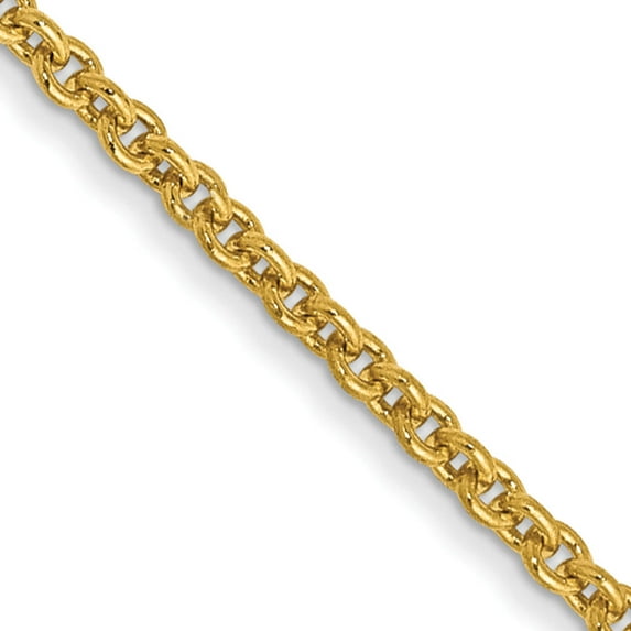 14K Yellow Gold 1.4mm Round Open Link Cable Chain (14 X 1.4) Made In South Africa pen54-14