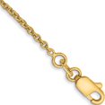 thumbnail image 1 of 14K Yellow Gold 1.4mm Solid Polished Cable Chain Anklet (9 X 1.4) Made In Peru pen328-9, 1 of 4