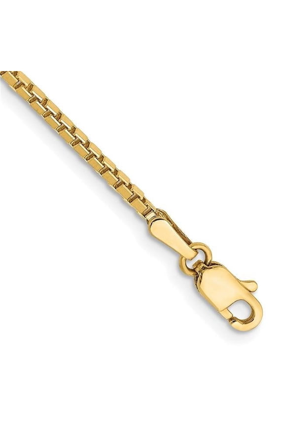 14K Yellow Gold 1.5 mm Box Chain 7 in. Bracelet