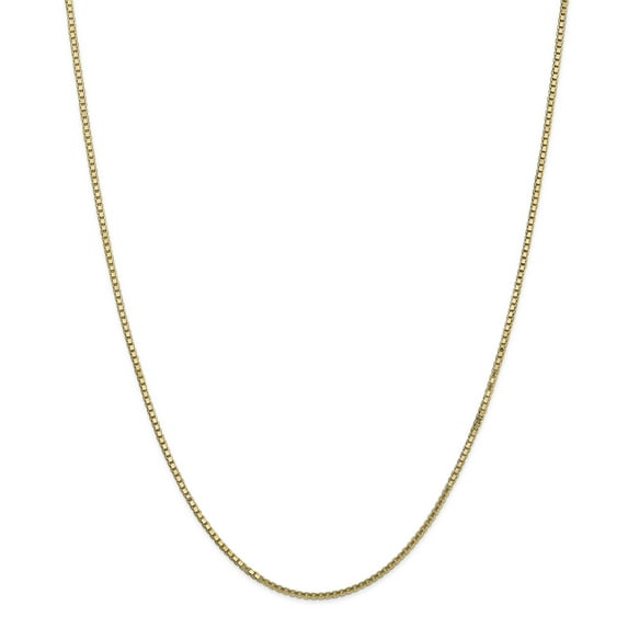 14K Yellow Gold 1.5mm Box Chain Necklace Size 28