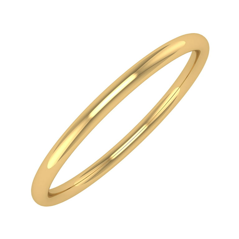 14K Yellow Gold 1.5mm Plain Wedding Band (Ring Size 5.25), Adult Unisex, Size: One Size