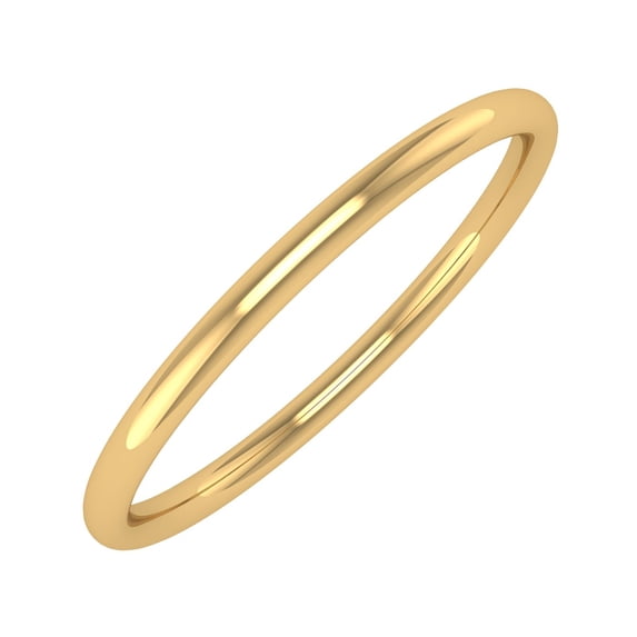 14K Yellow Gold 1.5mm Plain Wedding Band (Ring Size 7.75)