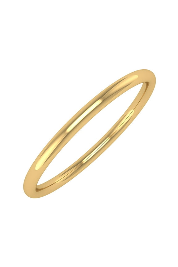 14K Yellow Gold 1.5mm Plain Wedding Band (Ring Size 9)