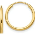 thumbnail image 1 of 14K Yellow Gold 1.5mm Polished Round Endless Hoop Earrings (16 X 14) Made In Peru xy1158, 1 of 6