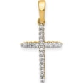 thumbnail image 1 of 14K Yellow Gold 1/6Ct. Diamond Cross Pendant (23.5 X 12) Made In India pm4977-016-ya, 1 of 5