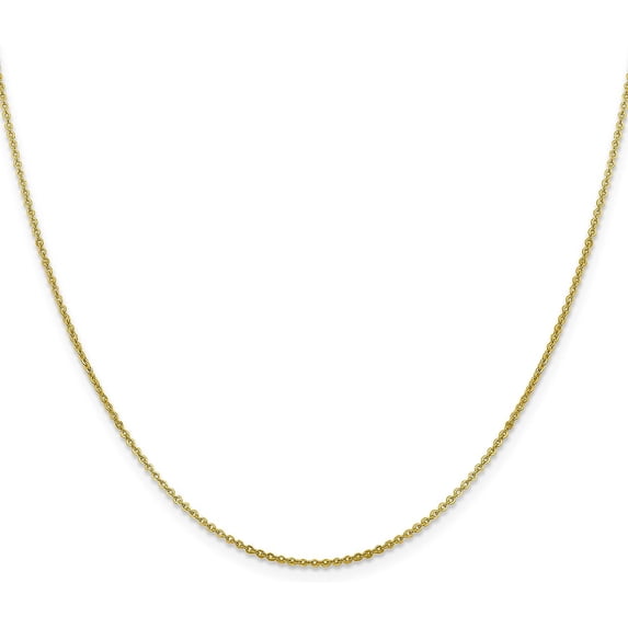 14K Yellow Gold 1.6mm Flat Cable Chain - 20"- Made In Italy