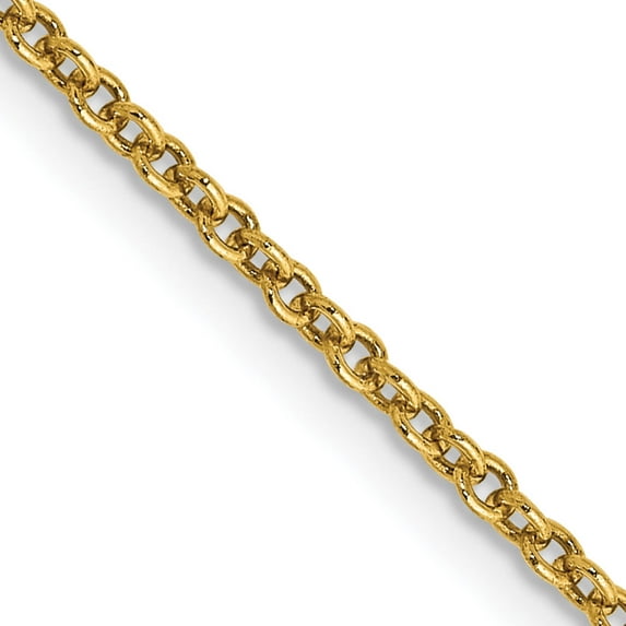 14K Yellow Gold 1.6mm Round Open Link Cable Chain (24 X 1.6) Made In South Africa pen215-24