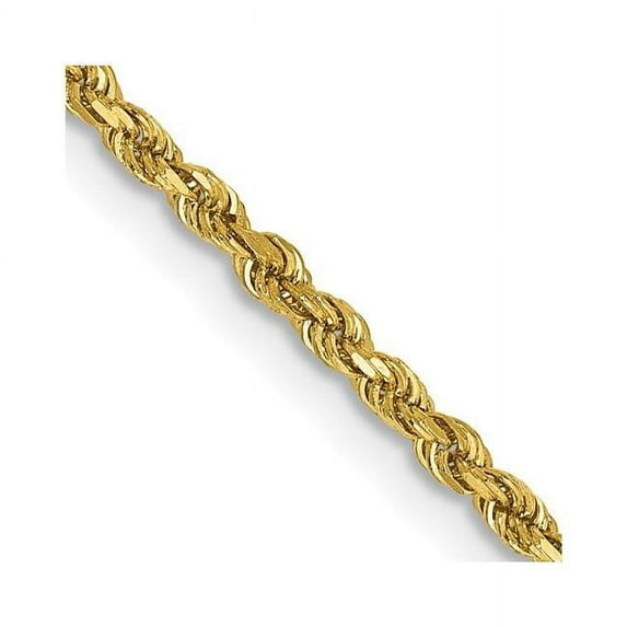14K Yellow Gold 1.75 mm Diamond-Cut Rope with Lobster 28 in. Clasp Chain