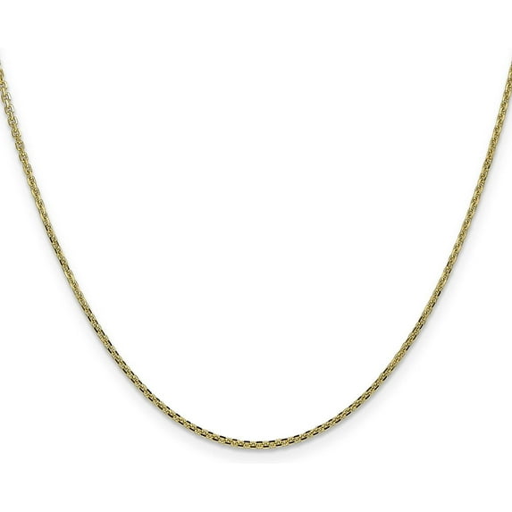 14K Yellow Gold 1.7mm Solid Diamond-cut Cable with Lobster Lock Chain - 24"
