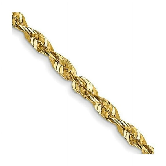 14K Yellow Gold 1.8 mm Extra-Light Diamond-Cut 20 in. Rope Chain