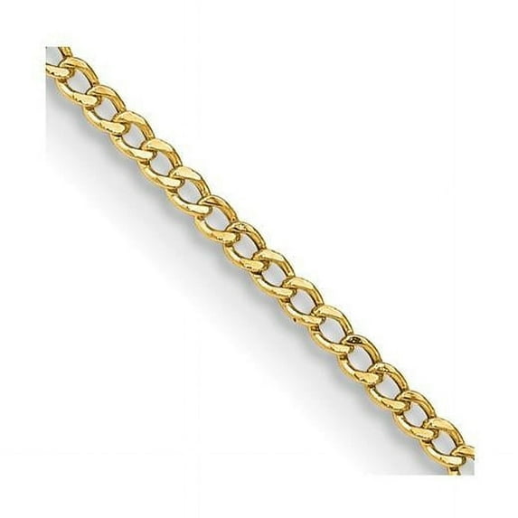 14K Yellow Gold 1.85 mm Semi-Solid 16 in. Curb Chain