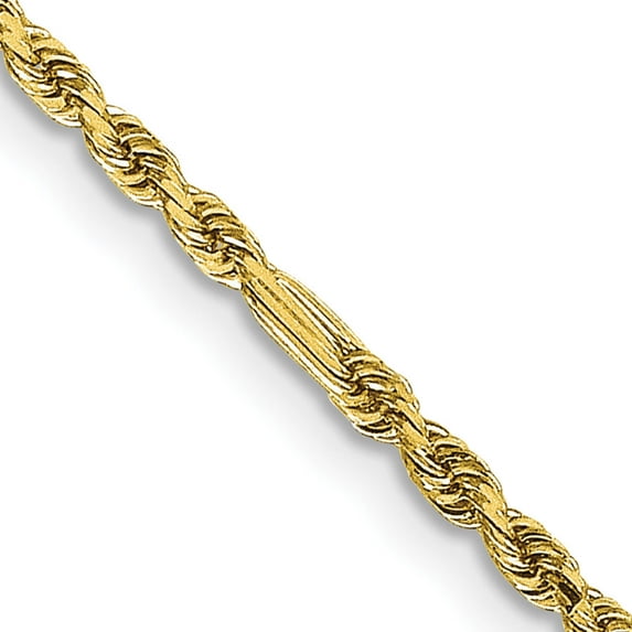 14K Yellow Gold 1.8mm D/C Milano Rope Chain (22 X 1.8) Made In Peru mil030-22