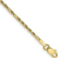 thumbnail image 1 of 14K Yellow Gold 1.8mm Diamond-Cut Milano Rope Chain Anklet (9 X 1.8) Made In Peru mil030-9, 1 of 4