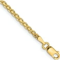 thumbnail image 1 of 14K Yellow Gold 1.8mm Lightweight Flat Bismark Chain Anklet (10 X 1.8) Made In Italy hlf13-10, 1 of 4