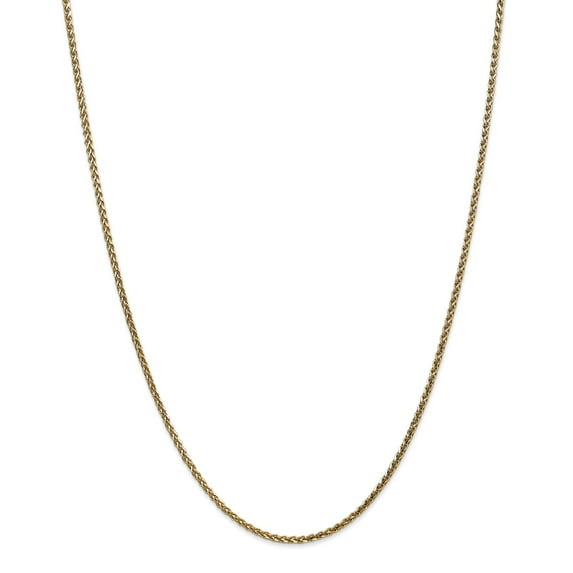 14K Yellow Gold 1.8mm Solid Diamond Cut Spiga Chain 30 Inch