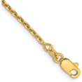 thumbnail image 1 of 14K Yellow Gold 1.9mm Solid Diamond-cut Cable with Lobster Lock Anklet - 9" Bracelet, 1 of 4