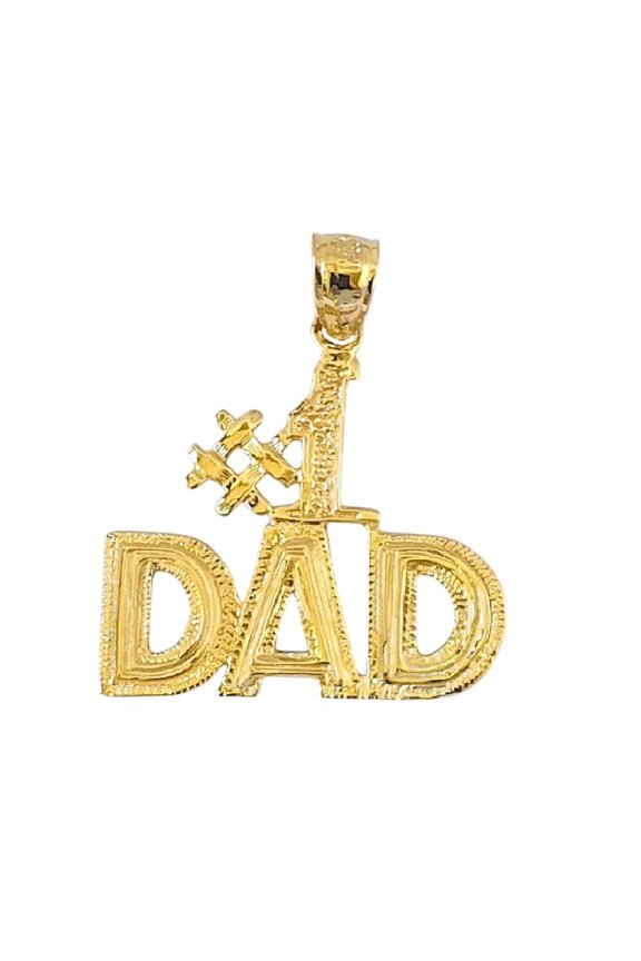 14K Yellow Gold #1 DAD Pendant