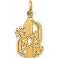 thumbnail image 1 of 14K Yellow Gold #1 Mom Charm (23 X 11) Made In United States c360, 1 of 6