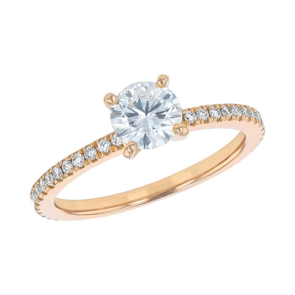 14K Yellow Gold 1 ct. Certified Natural Diamonds Solitaire Engagement Ring By Hollywood Hills Jewelers