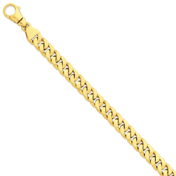 14K Yellow Gold 10.1mm Polished Fancy Link Bracelet