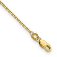 thumbnail image 1 of 14K Yellow Gold 10 in. 1.4 mm Diamond-Cut Round Open Link Cable Chain Anklet, 1 of 1