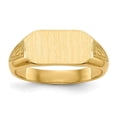 thumbnail image 1 of 14K Yellow Gold 10 x 5.5 mm Closed Back Signet Ring - Size 3, 1 of 1
