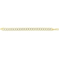 thumbnail image 1 of 14K Yellow Gold 11.23mm White Pave Curb Chain with Lobster Lock, 1 of 4