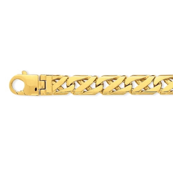 14K Yellow Gold 11mm Fancy Link Chain 22 Inch