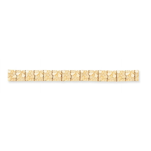 14K Yellow Gold 12.50mm Nugget Bracelet
