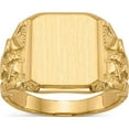thumbnail image 1 of 14K Yellow Gold 14.0 X 13.0mm Open Back Men's Signet Ring (Size 10) Made In United States rs354, 1 of 5