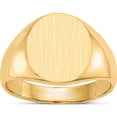 thumbnail image 1 of 14K Yellow Gold 14.0X13.0mm Closed Back Men's Signet Ring (Size 10) Made In United States rs124, 1 of 5
