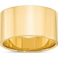thumbnail image 1 of 14K Yellow Gold 14Ky 12mm Ltw Flat Band Size 10.5 Made In United States fll120-10.5, 1 of 5