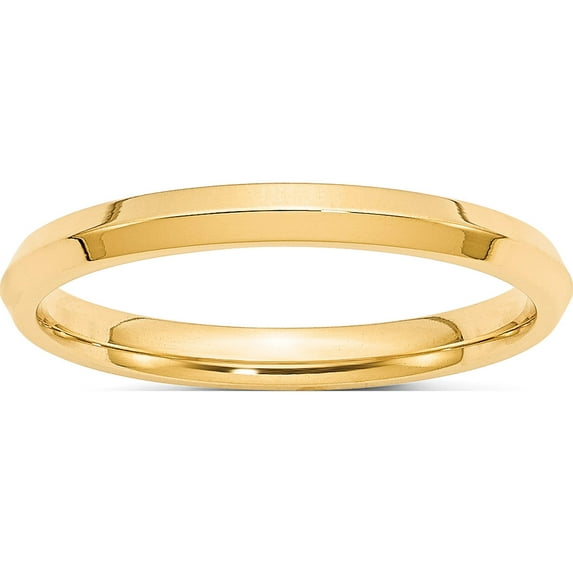 14K Yellow Gold 14Ky 2.5mm Knife Edge Comfort Fit Band Size 9 Made In United States kec025-9