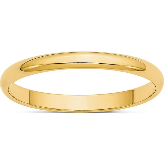 14K Yellow Gold 14Ky 2.5mm Ltw Half Round Band Size 4.5 Made In United States hrl025-4.5
