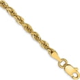 thumbnail image 1 of 14K Yellow Gold 14Ky 2.8mm Semi-Solid Rope Chain Anklet (9 X 2.8) Made In Peru bc134-9, 1 of 5